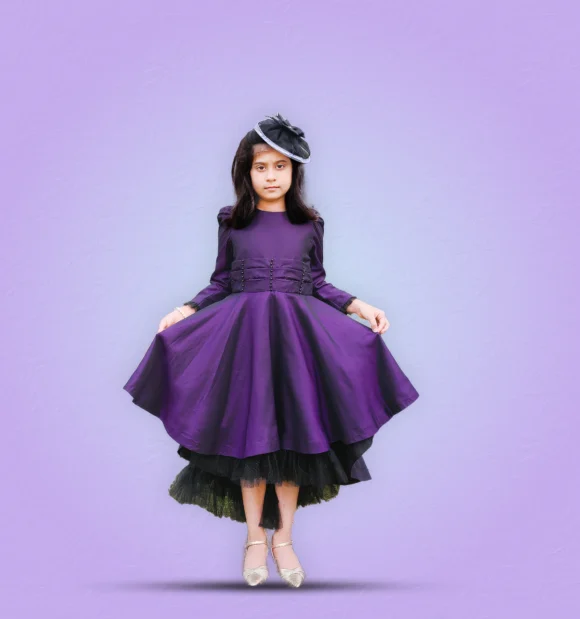 Royal Purple Vintage Dress - Image 3