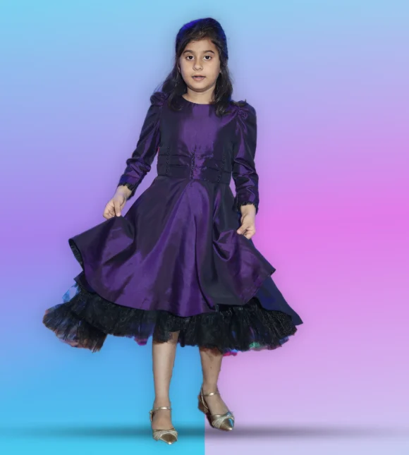 Royal Purple Vintage Dress - Image 4