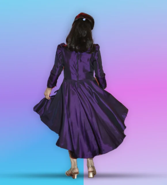 Royal Purple Vintage Dress - Image 7